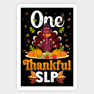 Thanksgiving day November 24 One Thankful SLP Sticker